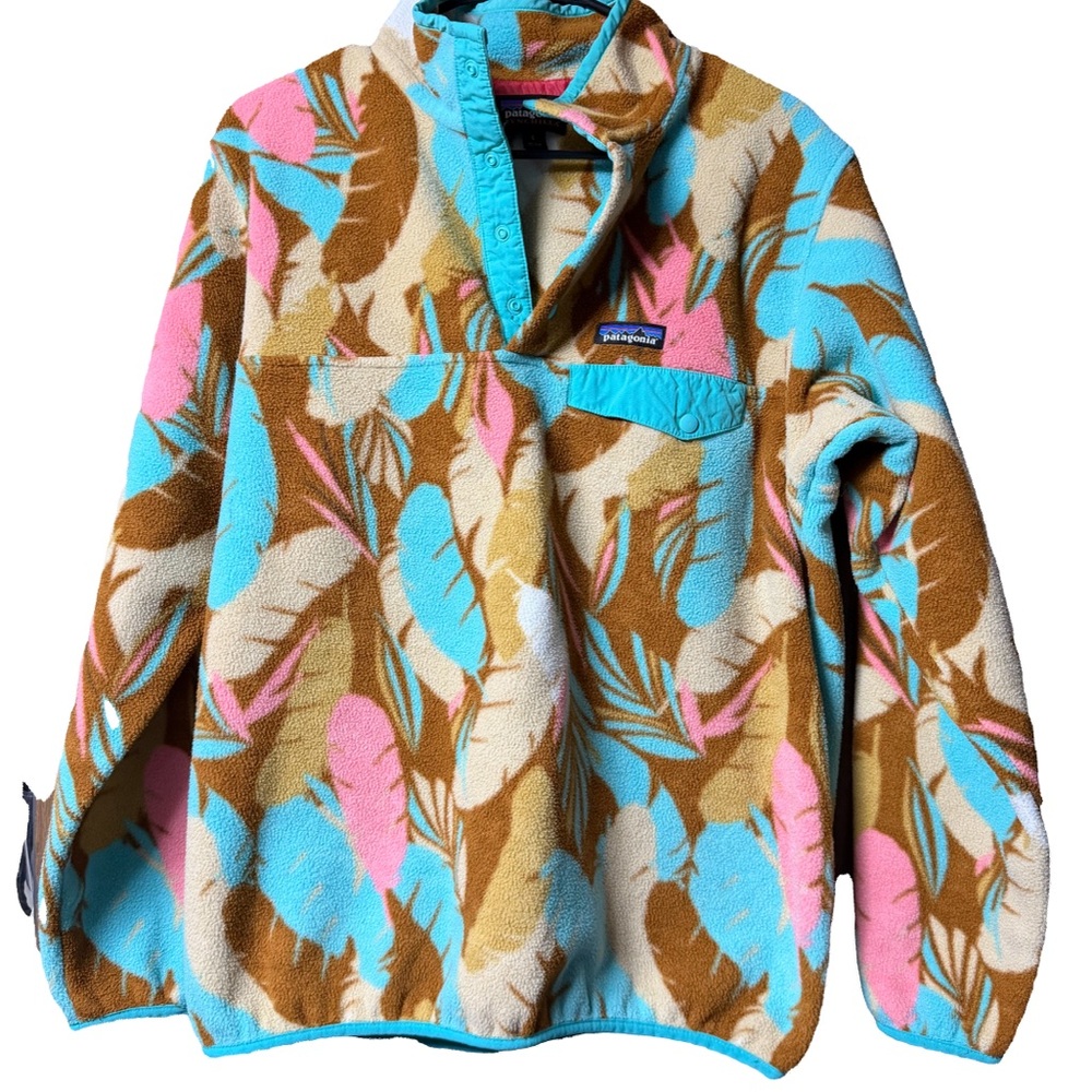 Patagonia Synchilla Fleece with Blue and Brown Accents
